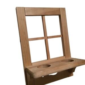 Vintage Handcrafted Wood Shelf For Planters Window Look 90s Boho Farmhouse